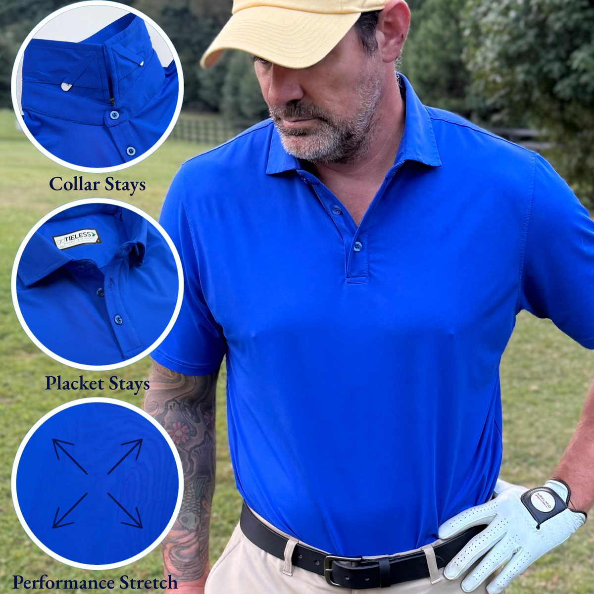 goTIELESS Perfect Placket Polo