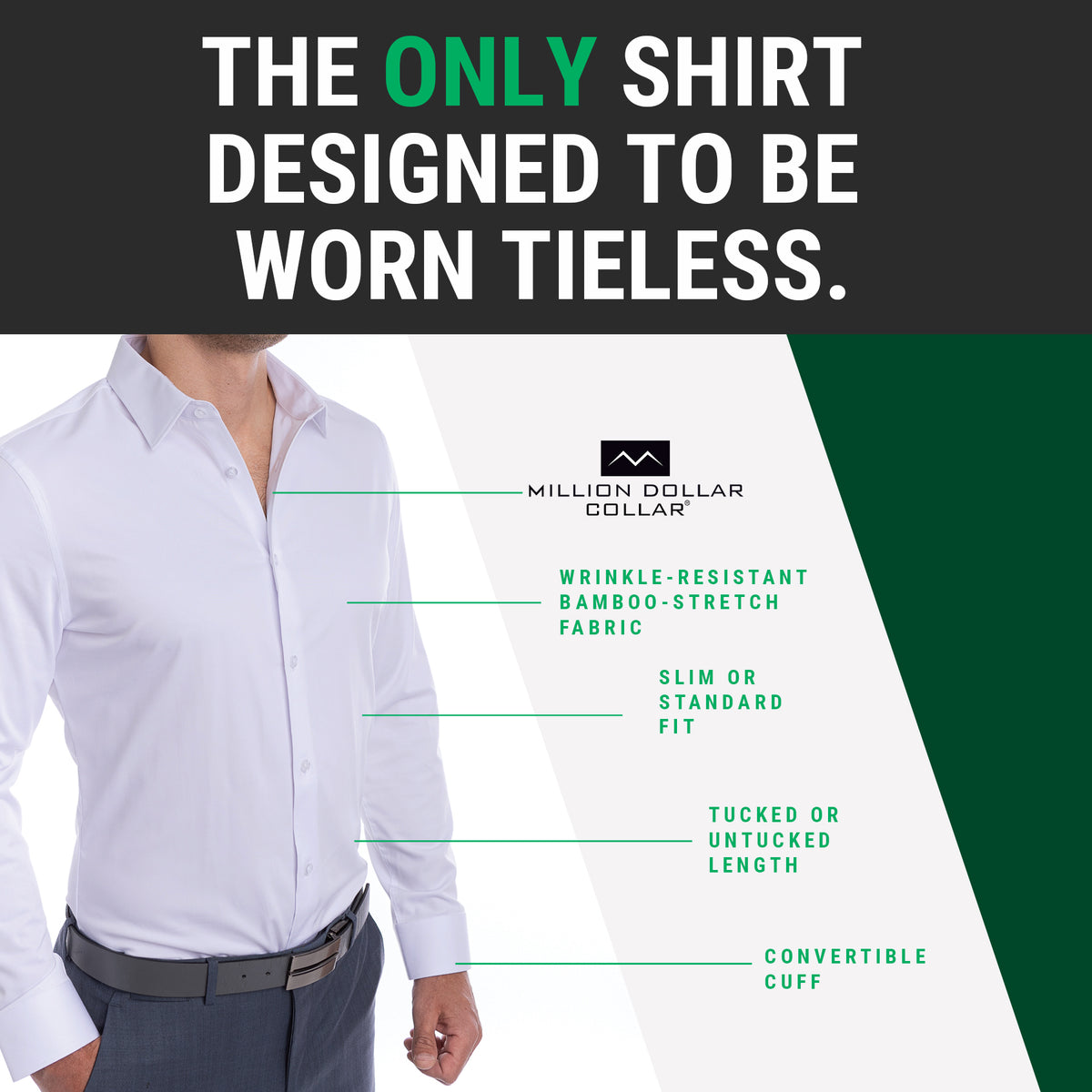 Ultimate Dress Shirt (Army Green) (Wholesale)