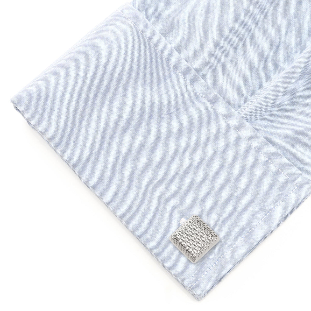 Silver Textured Square Cufflinks