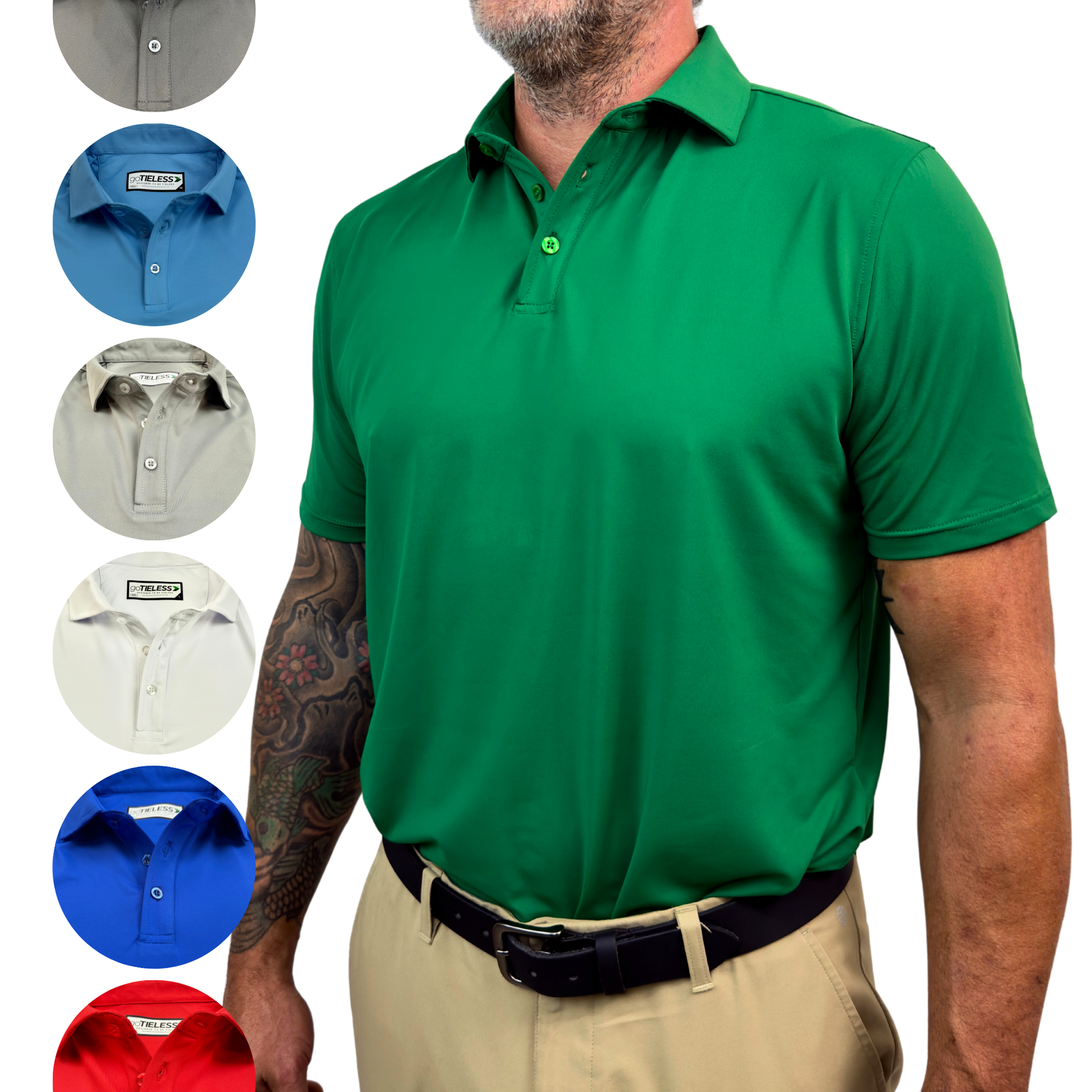 goTIELESS Perfect Placket Polo