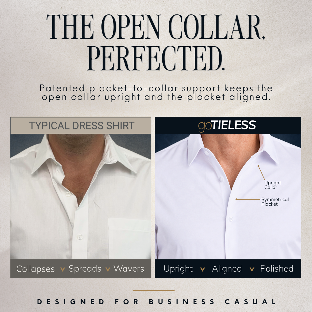 goTIELESS Ultimate Dress Shirt (Blue Diamond)