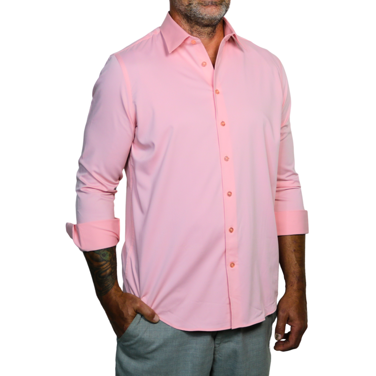 goTIELESS Ultimate Dress Shirt (Coral)