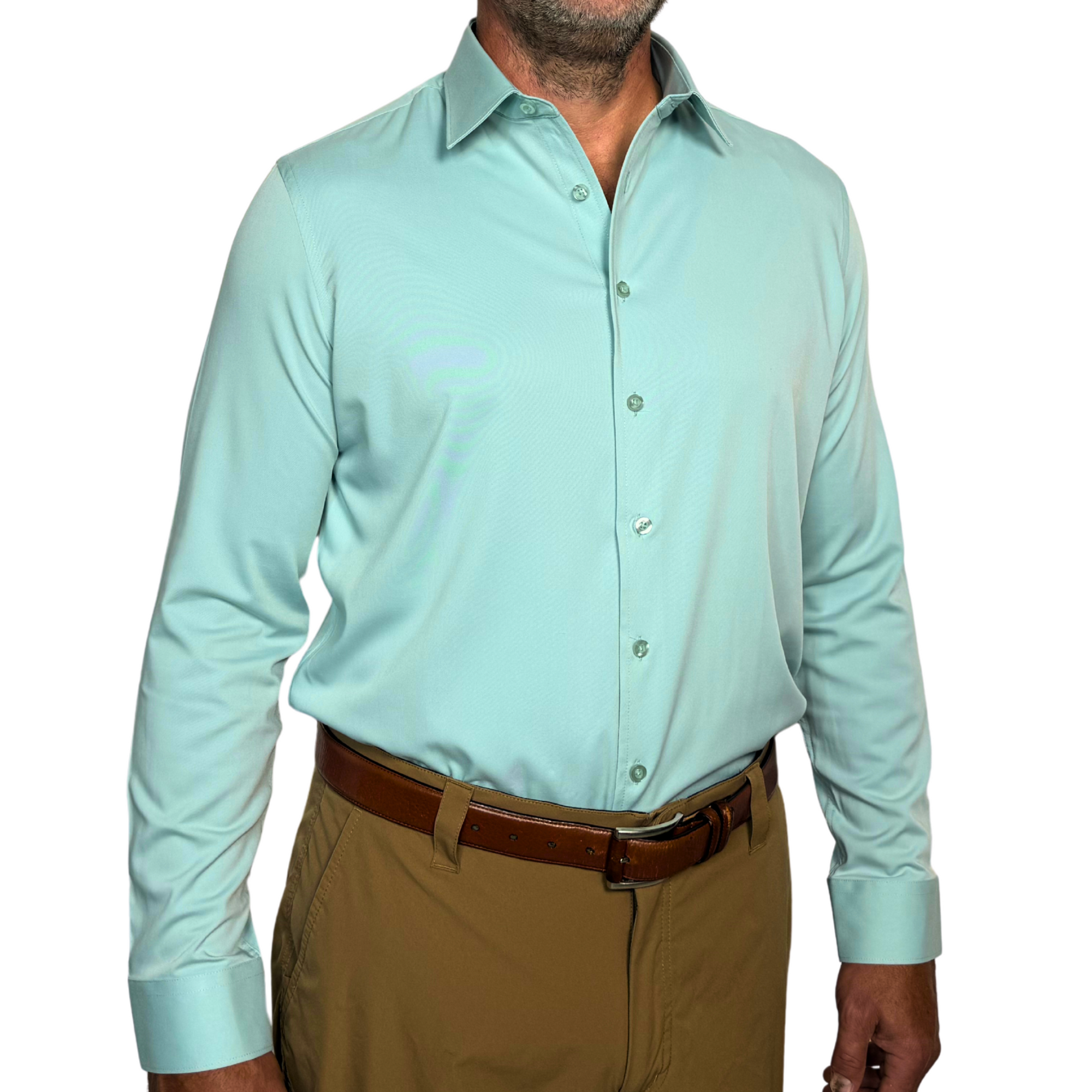 goTIELESS Ultimate Dress Shirt (Light Green)