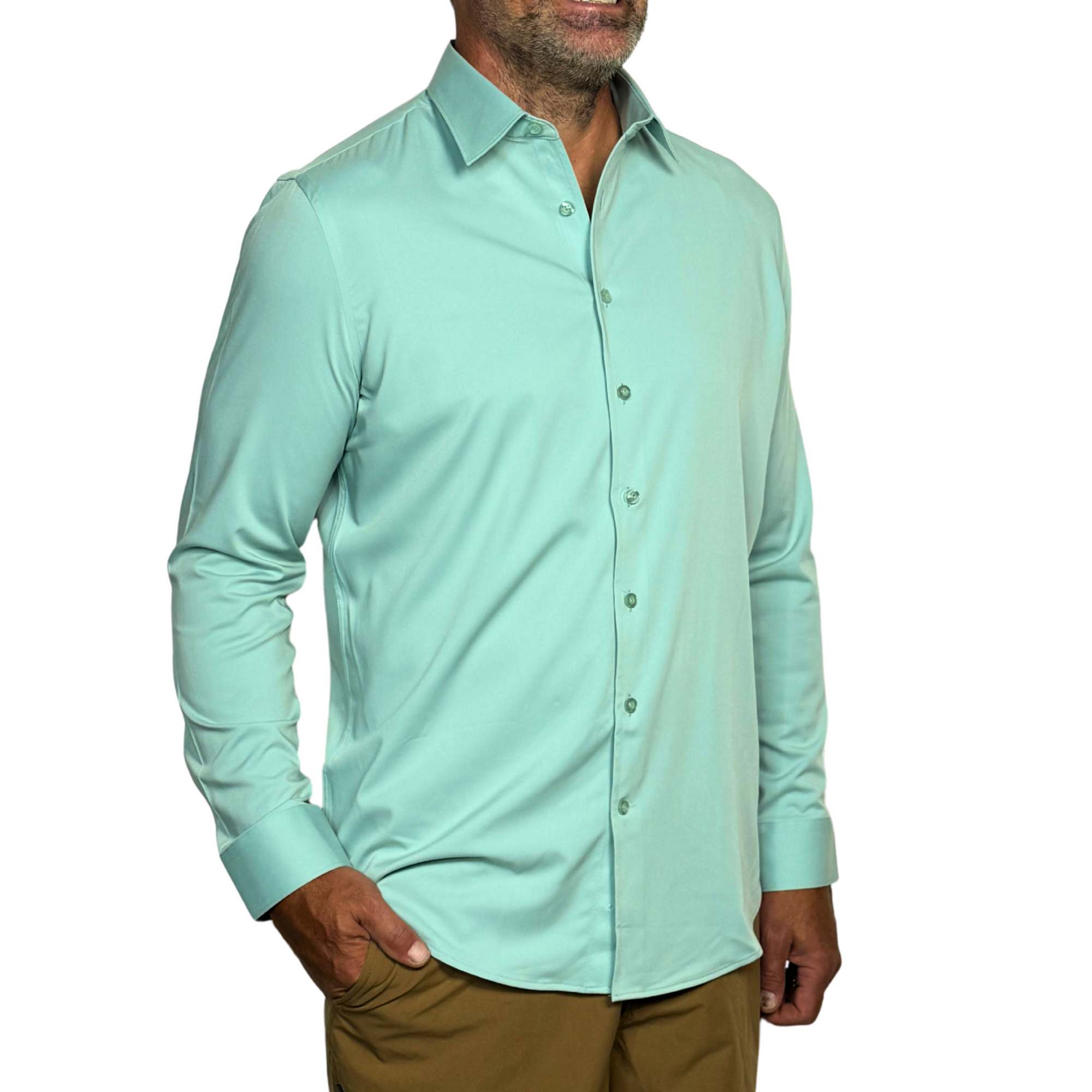 goTIELESS Ultimate Dress Shirt (Light Green)