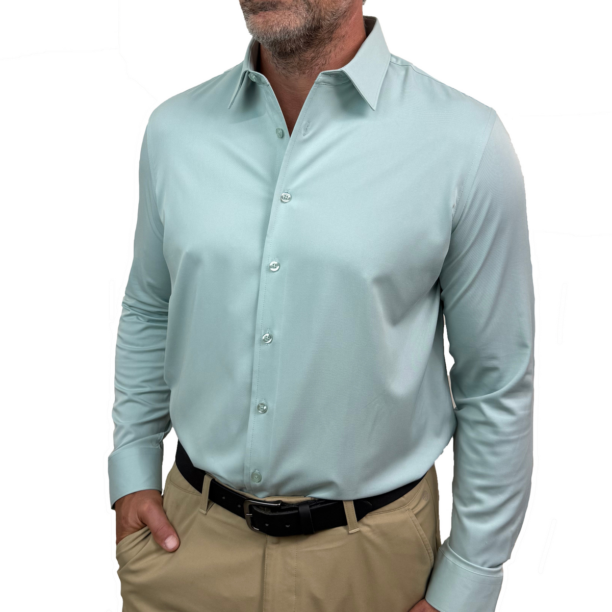 goTIELESS Ultimate Dress Shirt (Light Green)