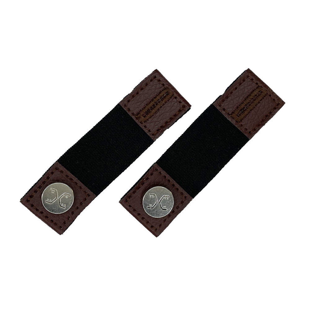 FLXCUF® Black sleeve cuff band featuring sleek leather ends and stretchable fit