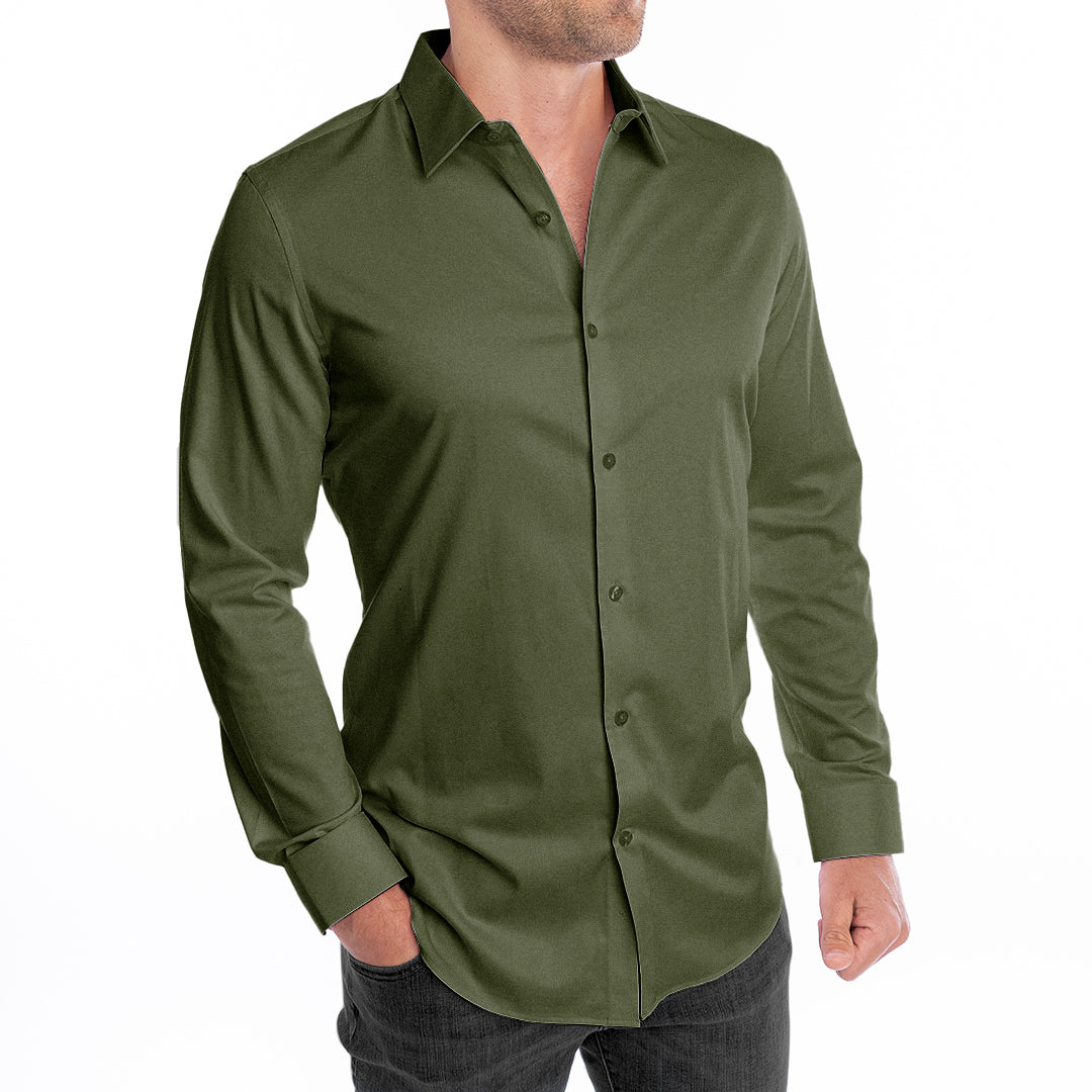 goTIELESS Ultimate Dress Shirt (Army Green)