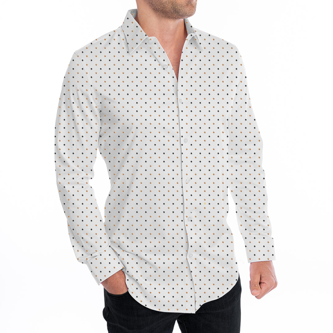 goTIELESS Ultimate Dress Shirt (White/Royal Palm)