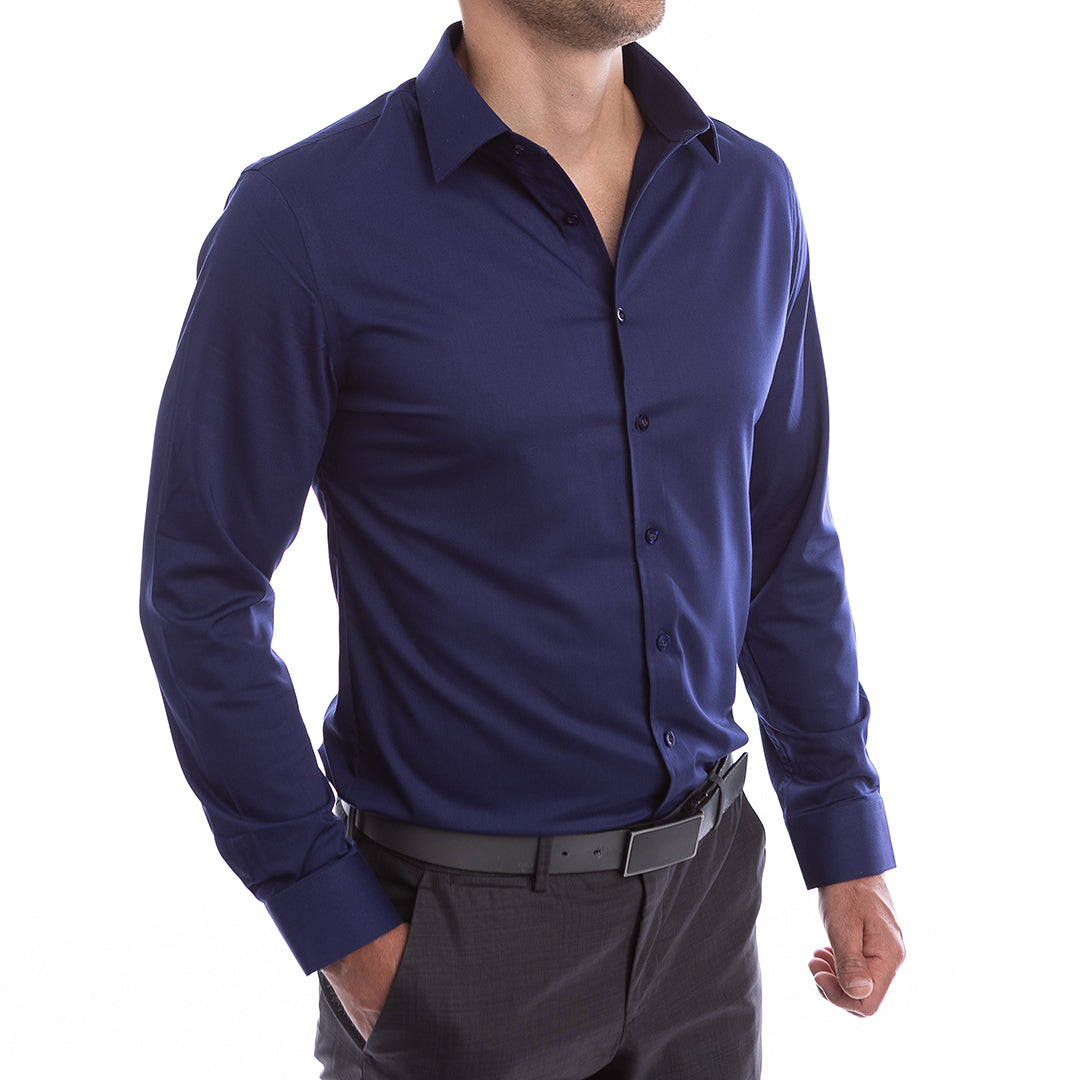 goTIELESS Ultimate Dress Shirt (Navy)