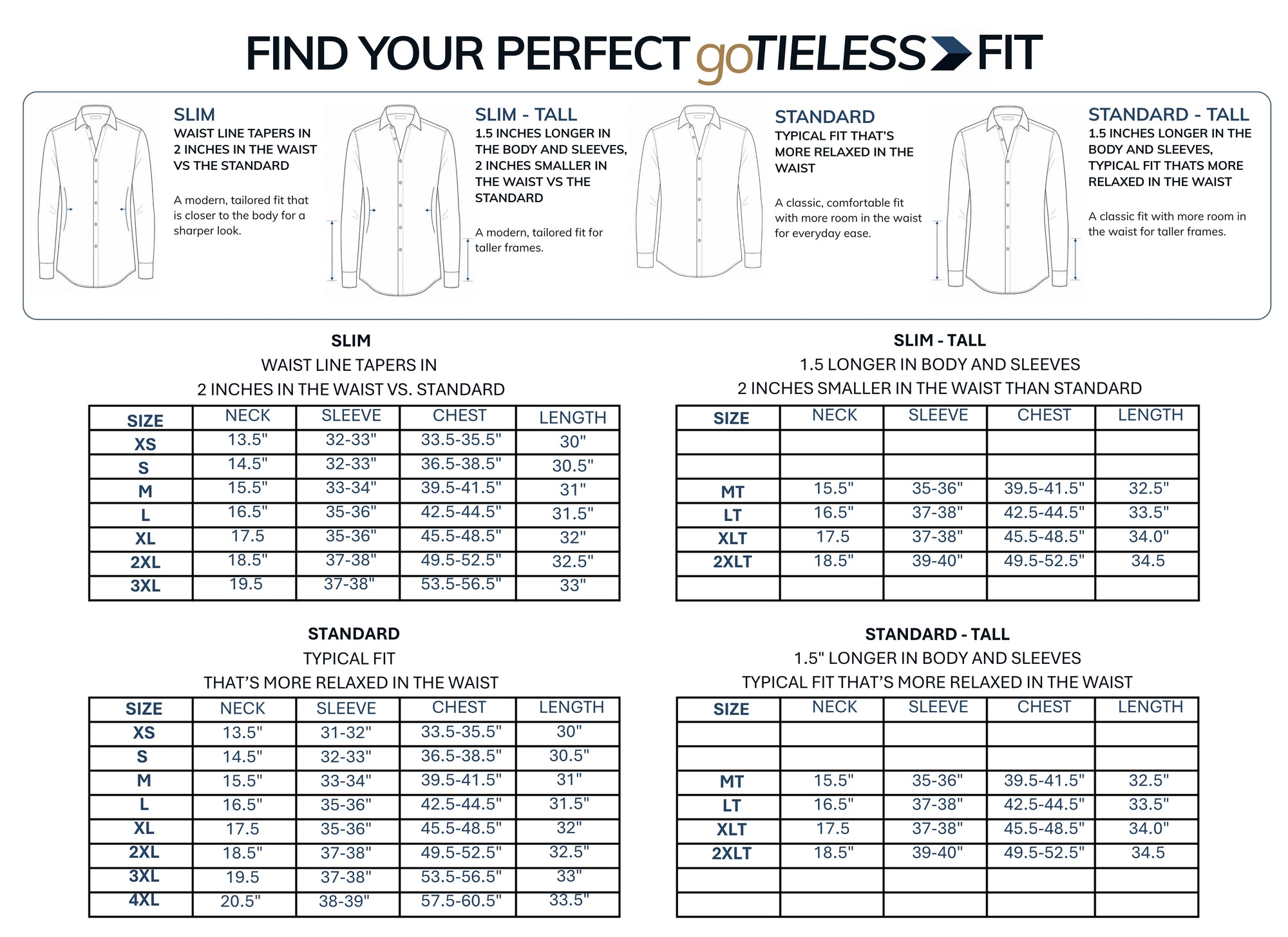 goTIELESS Ultimate Dress Shirt (White)