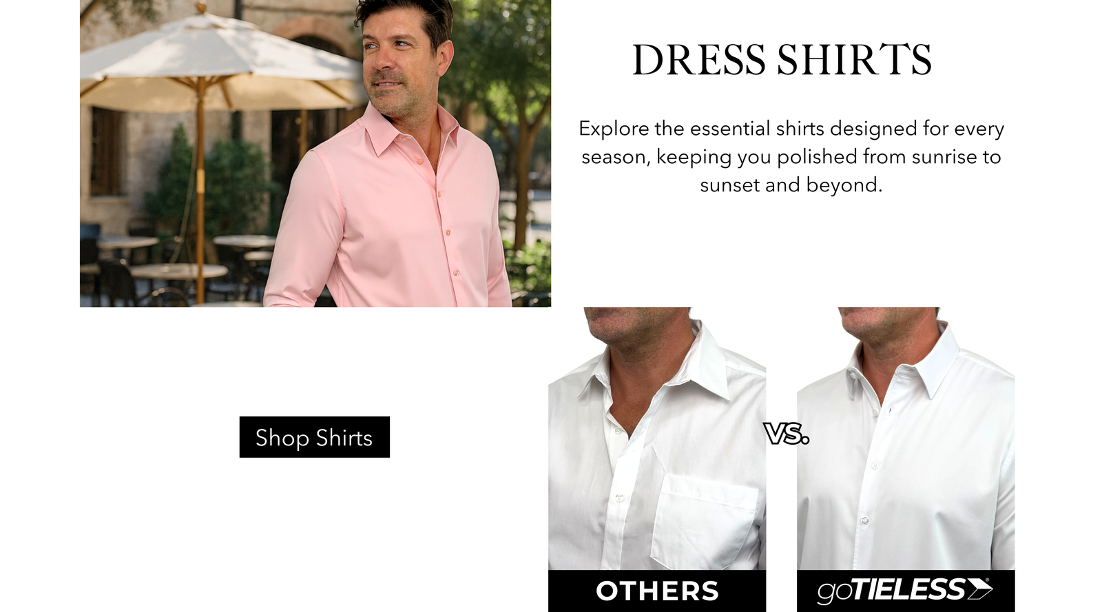 Explore the essential shirts designed for every season, keeping you polished from sunrise to sunset and beyond.
