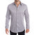 Business casual grey dress shirt for men no tie needed, collar won’t fold or sag.