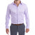 Slim fit lavender shirt that stays sharp without starch wrinkle-resistant with breathable stretch fabric.