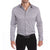 Light grey shirt with open collar style no starch or ironing required thanks to reinforced placket.