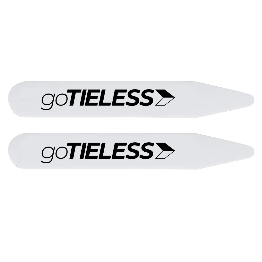 Flexible PVC collar stays for dress shirts lightweight and designed to prevent curling collars throughout the day.