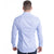 Blue Diamond shirt powered by Million Dollar Collar tech built-in placket support for a sharp open-collar look.