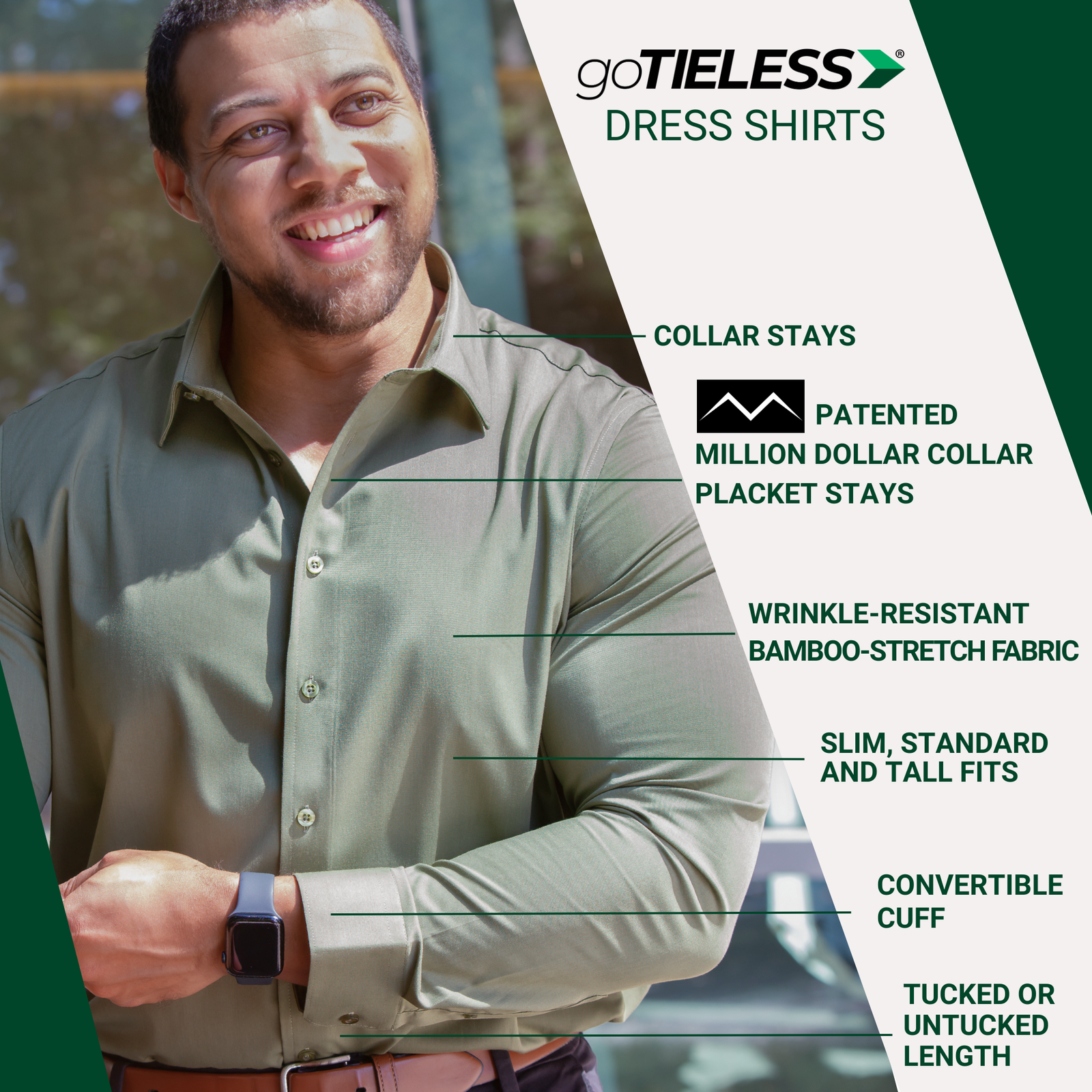 Explore the benefits of a gotieless dress shirt that elevates a mans look